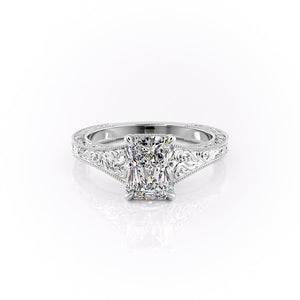 The Florence Set With A 2.5 Carat Radiant Moissanite