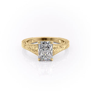 The Florence Set With A 5 Carat Radiant Moissanite