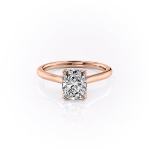 The Morgan Set With A Elongated Cushion Moissanite