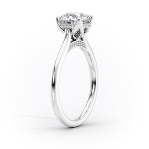 The Morgan Set With A Elongated Cushion Moissanite