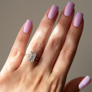 The Morgan Set With A Emerald Moissanite