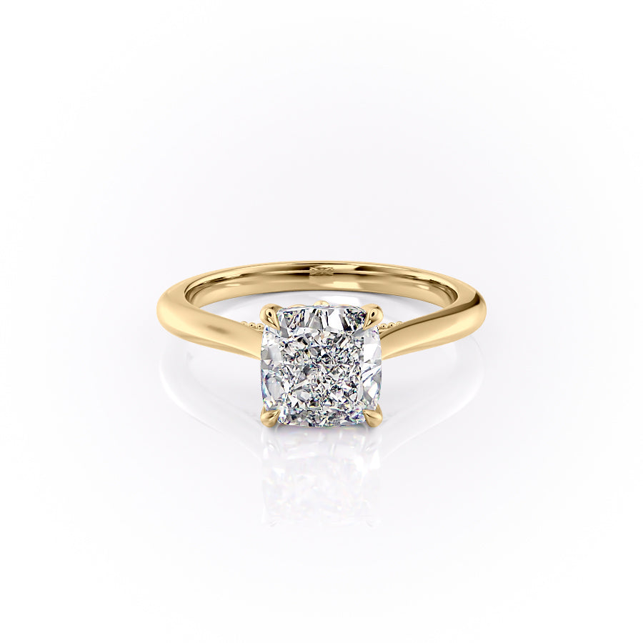 The Miranda Set With A Cushion Moissanite