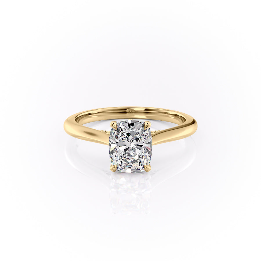 The Miranda Set With A Elongated Cushion Moissanite