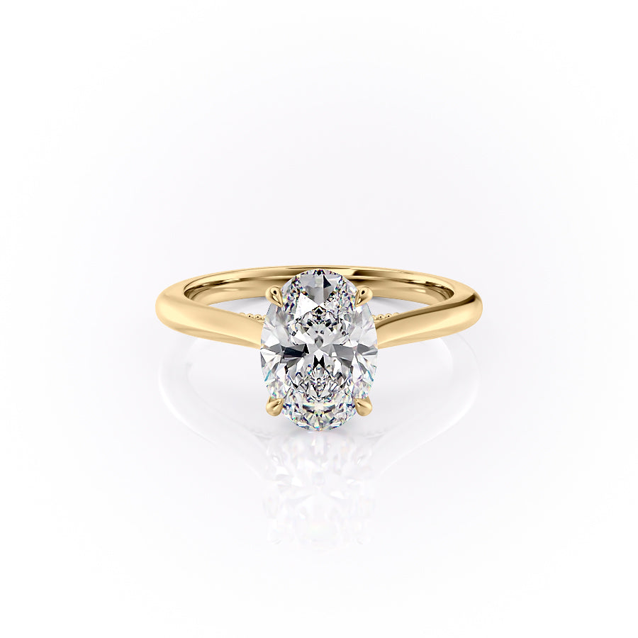 The Miranda Set With A Oval Moissanite