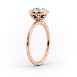 The Layla Set With A Elongated Cushion Moissanite