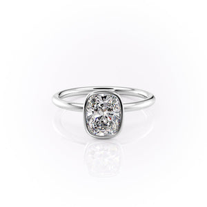The Layla Set With A Elongated Cushion Moissanite