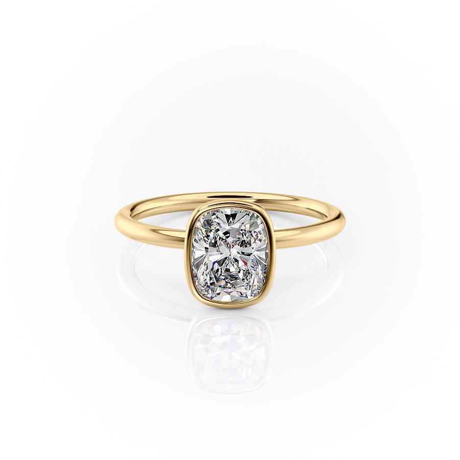 The Layla Set With A Elongated Cushion Moissanite