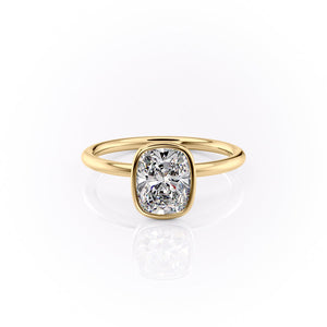 The Layla Set With A Elongated Cushion Moissanite