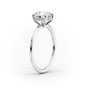 The Low Profile Kamellie Set With A 2.5 Carat Elongated Cushion Lab Diamond