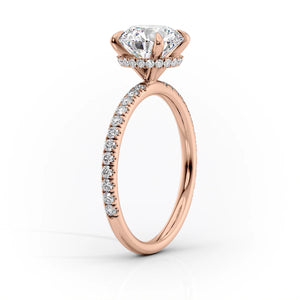The Pave Alex Set With A 1 Carat Pear Lab Diamond