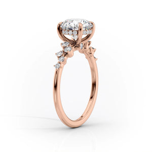 The Mia Set With A 3 Carat Marquise Lab Diamond