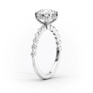 The Khloe Set With A 3.5 Carat Radiant Moissanite