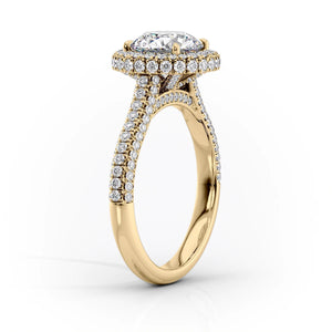 The Kylie Set With A 5 Carat Cushion Moissanite