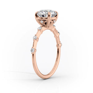 The Penelope Set With A 3.5 Carat Round Moissanite