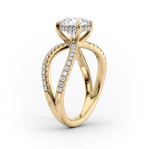 The Zoey Set With A 2.5 Carat Round Moissanite