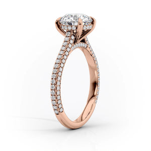 The Rachel Set With A 2 Carat Emerald Lab Diamond