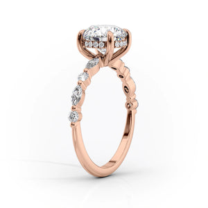 The Lindsey Set With A 2.5 Carat Radiant Lab Diamond