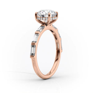 The Hailey Set With A 3.5 Carat Marquise Moissanite