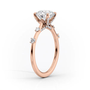 The Serena Set With A 1.5 Carat Elongated Cushion Lab Diamond