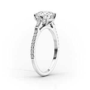 The Pave Liv Set With A 1 Carat Emerald Lab Diamond