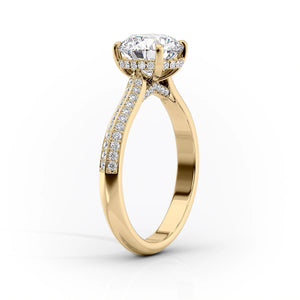 The Kayla Set With A 5 Carat Cushion Moissanite