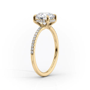 The Mandy Set With A 2 Carat Elongated Cushion Lab Diamond