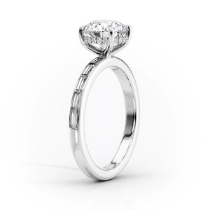 The Jennifer Set With A 4 Carat Cushion Moissanite