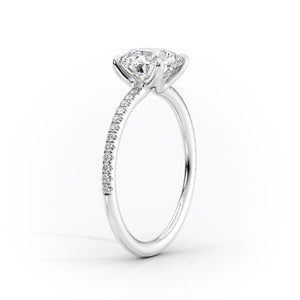 The Pave Ashley Set With A 3 Carat Oval Lab Diamond