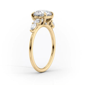 The Abigail Set With A 1 Carat Cushion Lab Diamond