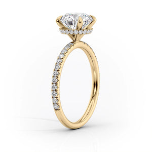 The Pave Alex Set With A 1.5 Carat Round Lab Diamond