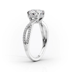 The Angelina Set With A 4.5 Carat Princess Moissanite