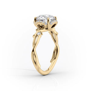 The Halo Twig Set With A 2.5 Carat Pear Lab Diamond