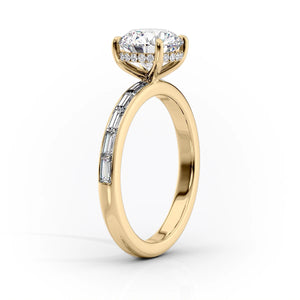The Jennifer Set With A 1 Carat Emerald Lab Diamond