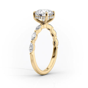 The Lucia Set With A 1 Carat Marquise Moissanite