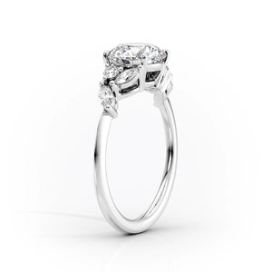 The Melissa Set With A 1 Carat Cushion Lab Diamond