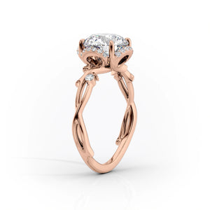 The Halo Twig Set With A 2.5 Carat Pear Lab Diamond