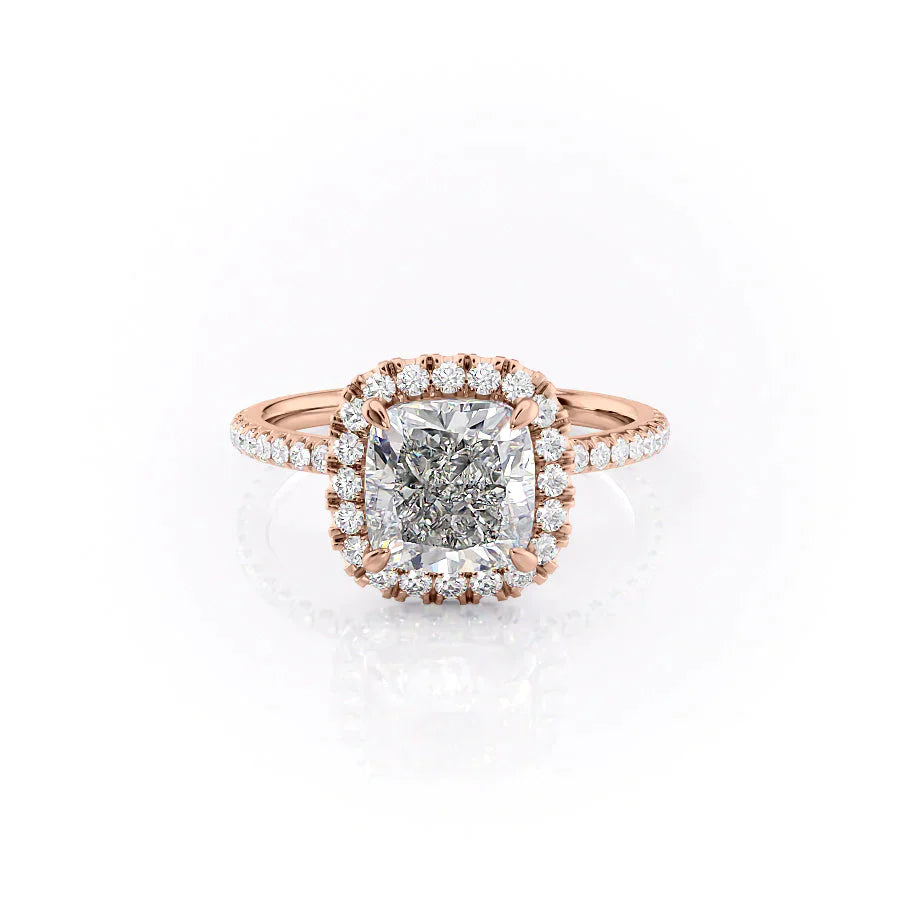 The Lenny Set With A 4.5 Carat Cushion Moissanite