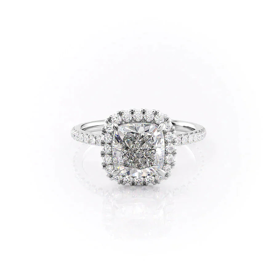 The Lenny Set With A 1 Carat Cushion Lab Diamond