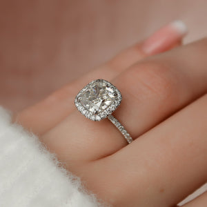 The Lenny Set With A 1.5 Carat Cushion Lab Diamond