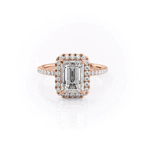 The Lenny Set With A 4 Carat Emerald Moissanite