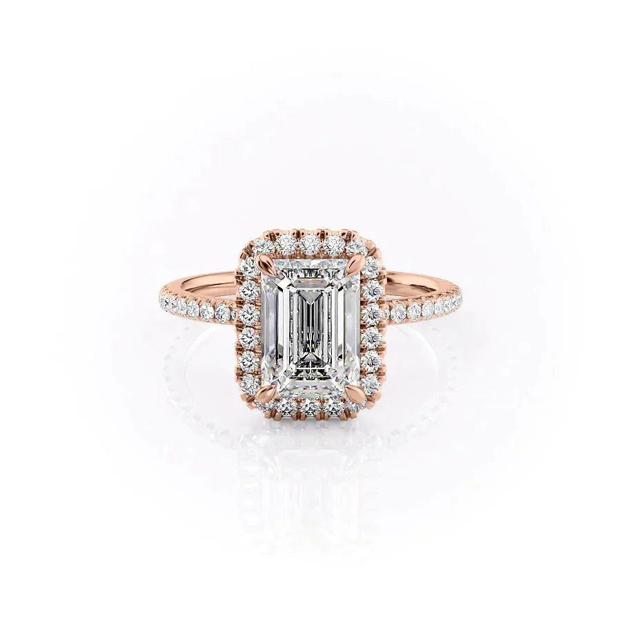 The Lenny Set With A 2 Carat Emerald Moissanite