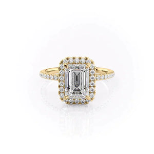 The Lenny Set With A 4.5 Carat Emerald Moissanite