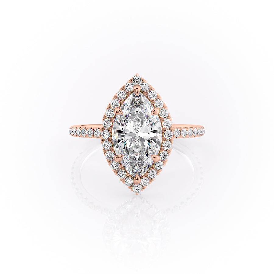 The Lenny Set With A 1.5 Carat Marquise Moissanite