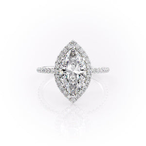The Lenny Set With A 4.5 Carat Marquise Moissanite