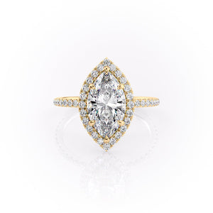 The Lenny Set With A 2.5 Carat Marquise Moissanite