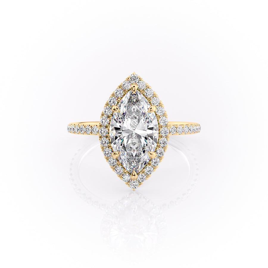 The Lenny Set With A 2 Carat Marquise Lab Diamond