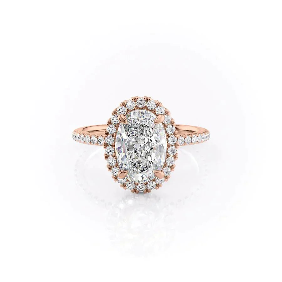 The Lenny Set With A 2 Carat Oval Moissanite