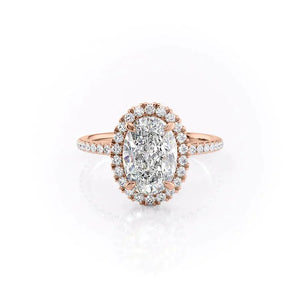 The Lenny Set With A 1 Carat Oval Lab Diamond