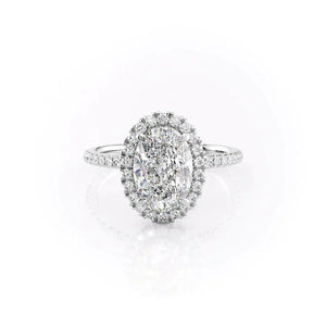The Lenny Set With A 3 Carat Oval Moissanite