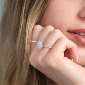 The Lenny Set With A 5 Carat Oval Moissanite
